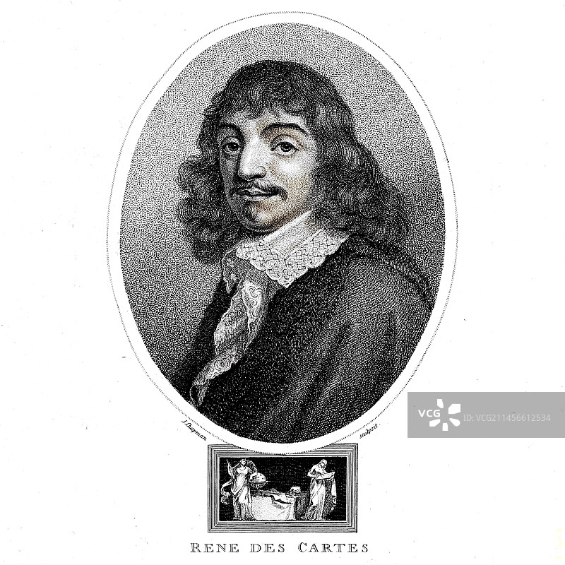 勒内·笛卡尔，法国哲学家和数学家图片素材