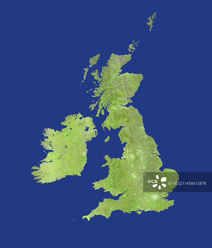 不列颠群岛卫星图像图片素材