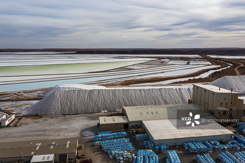 嘉吉太阳盐厂图片素材