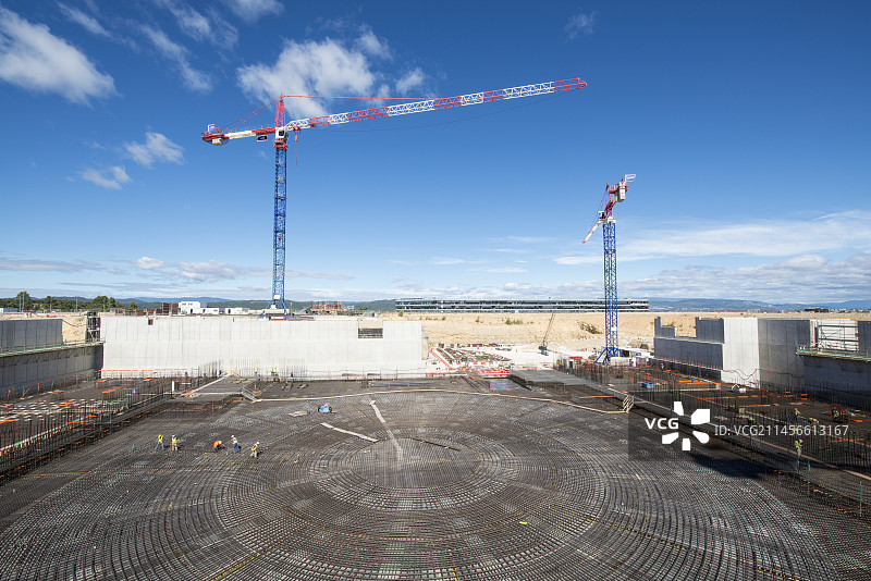 位于法国的ITER托卡马克装置施工现场图片素材
