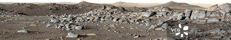 火星“圣克鲁斯”地区的Mastcam-Z图像全景图片素材
