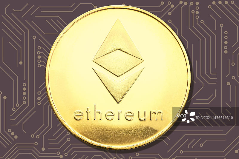 以太坊加密货币插图图片素材