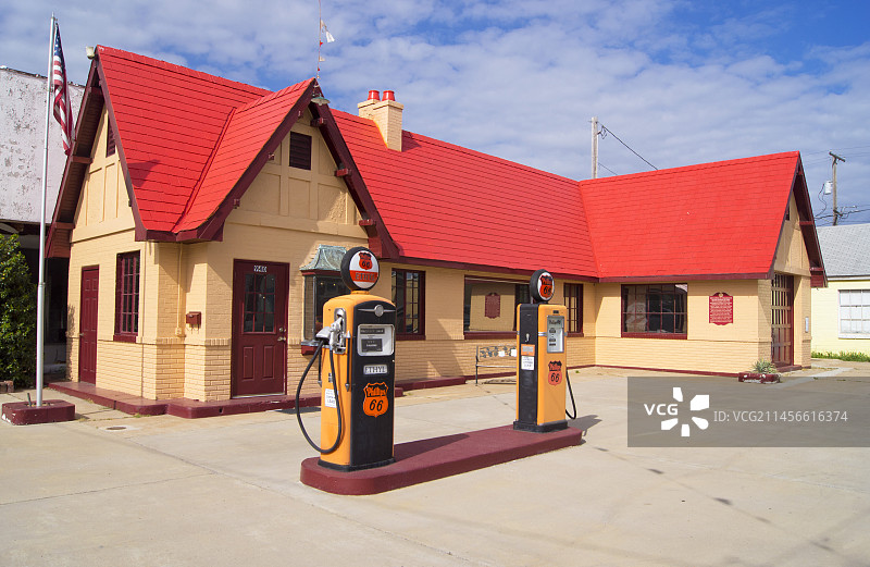 66号公路加油站图片素材