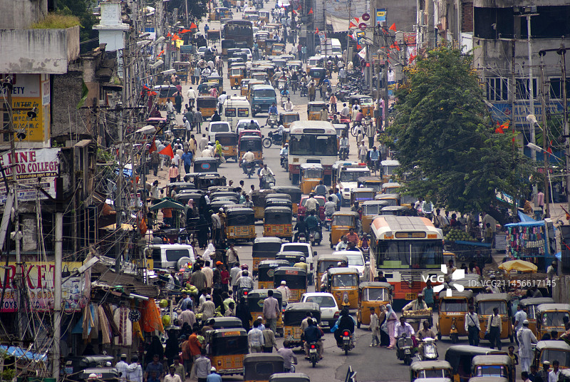 海得拉巴交通拥堵图片素材