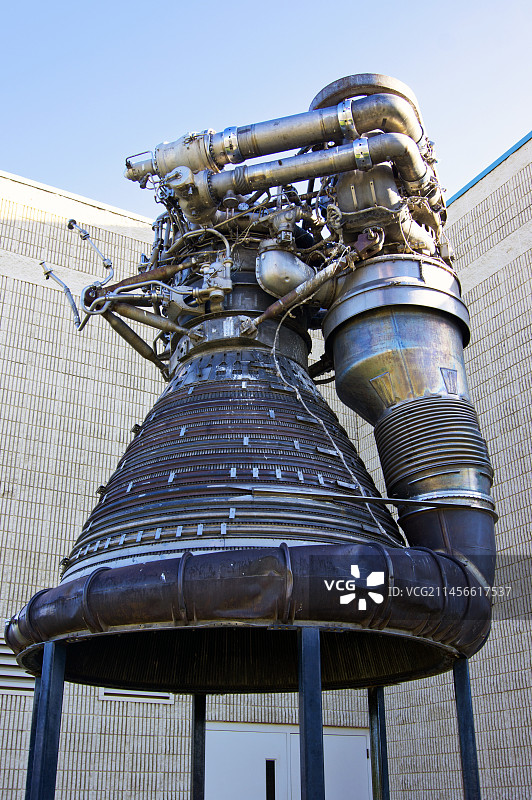 堪萨斯宇宙中心的土星五号F-1发动机图片素材