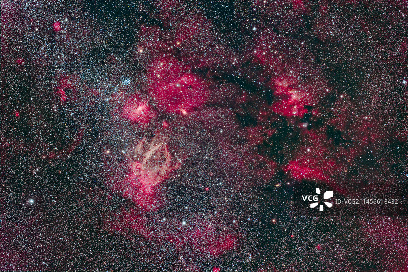 气泡、洞穴和龙虾爪星云图片素材