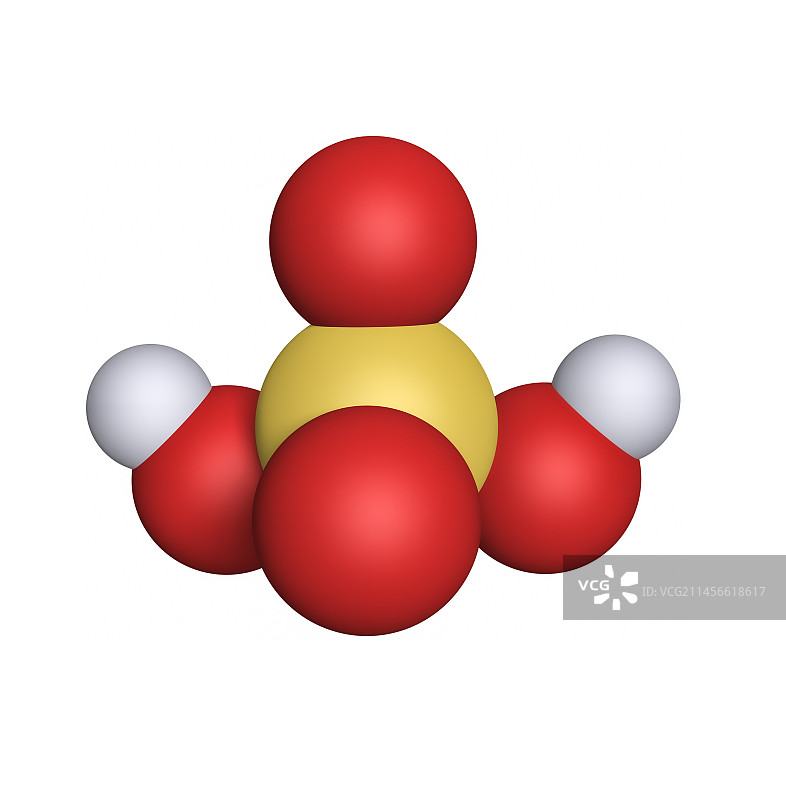 硫酸分子模型图片素材