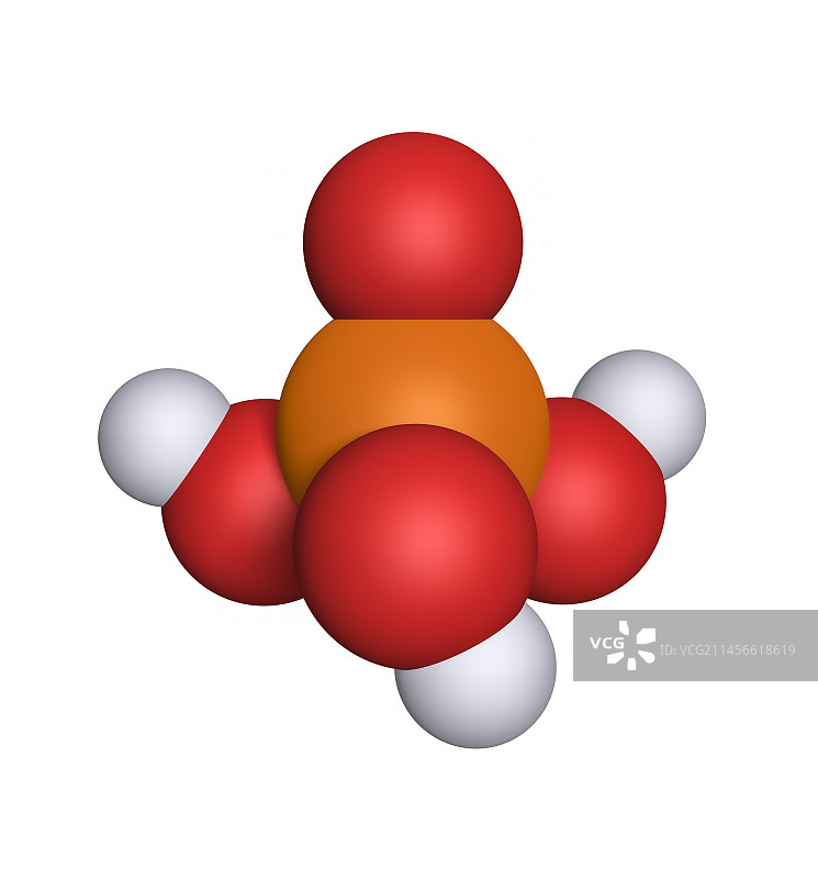 磷酸分子模型图片素材