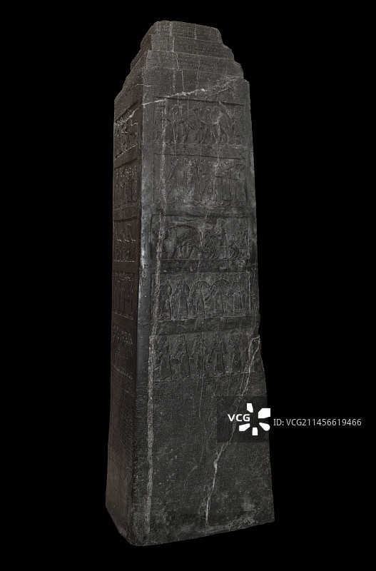 萨尔玛那塞三世的黑色方尖碑图片素材