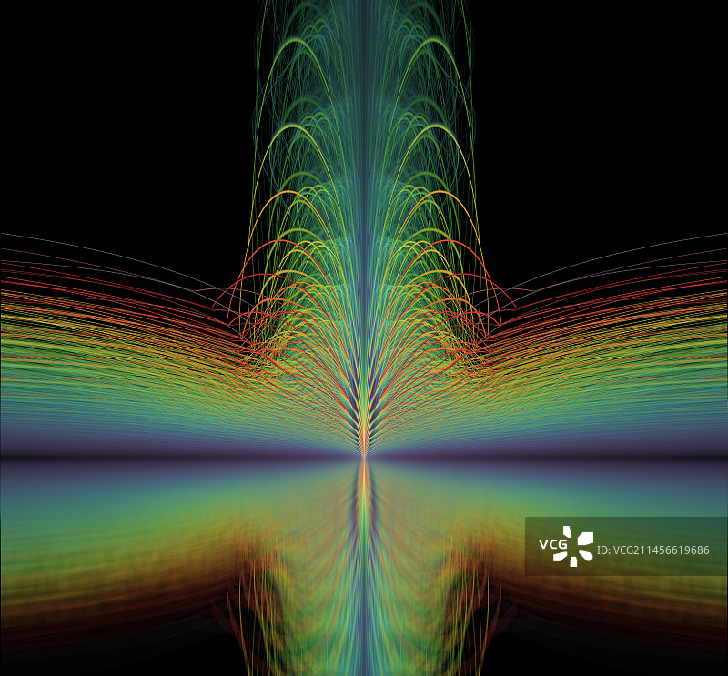 量子纠缠或引力波图片素材