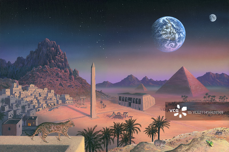 平行世界概念插画图片素材