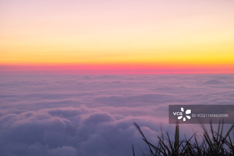 福安白云山日出云海图片素材