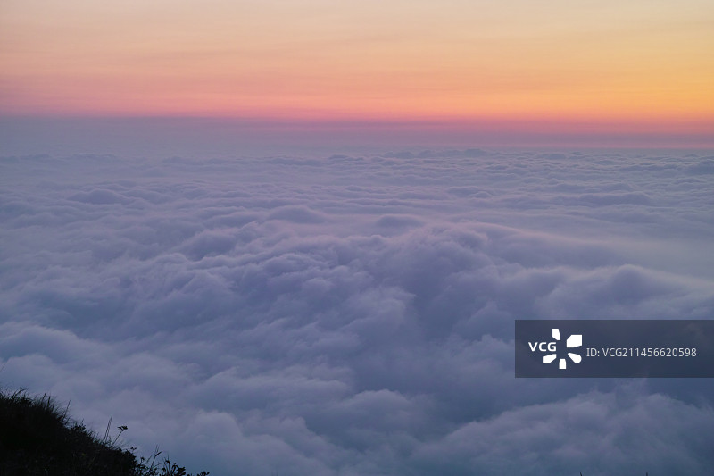 福安白云山日出云海图片素材