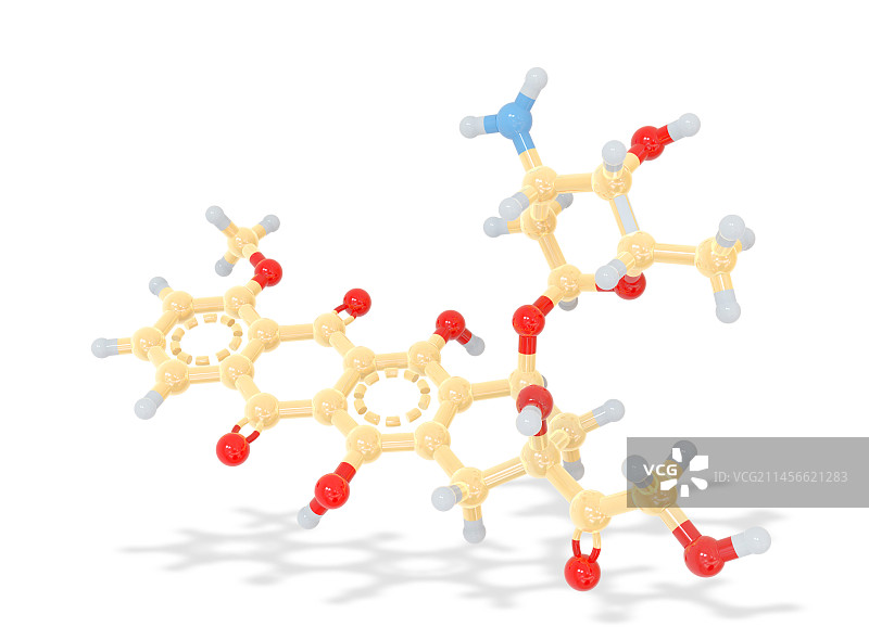阿霉素抗癌药物分子模型图片素材