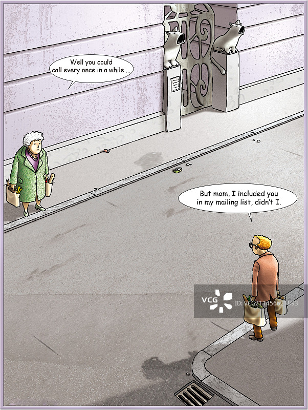 电子通信讽刺插画图片素材