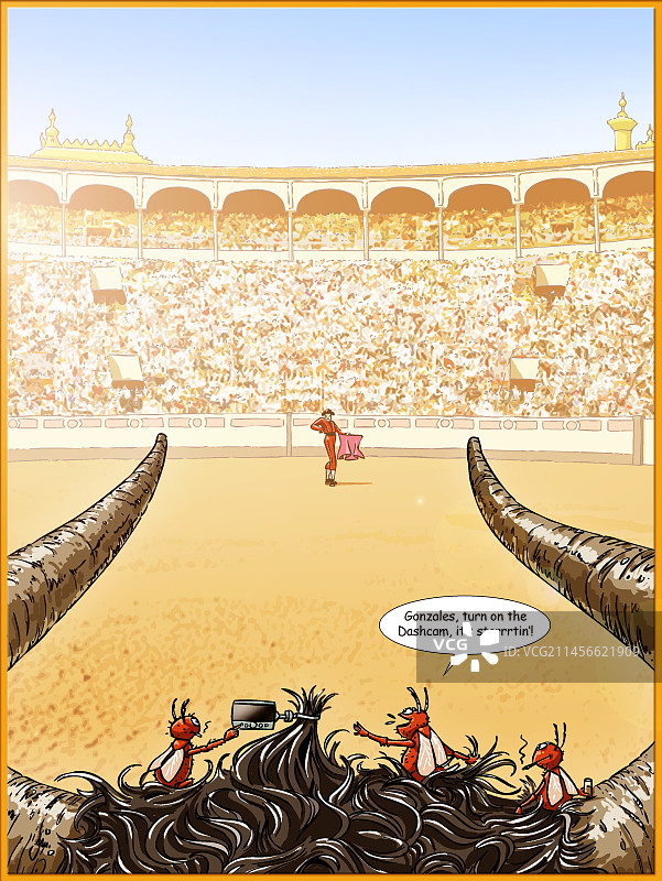 行车记录仪讽刺插图图片素材