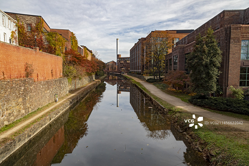 切萨皮克和俄亥俄运河，美国华盛顿哥伦比亚特区图片素材