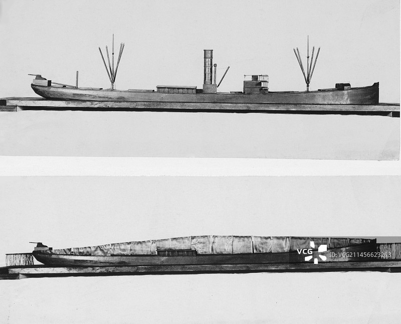 托马斯·爱迪生伪装商船的计划，1917年图片素材