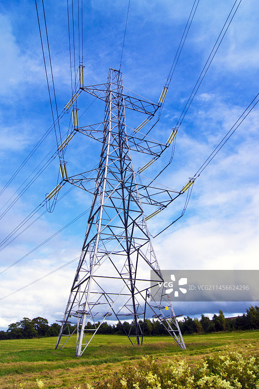 苏格兰的输电塔图片素材