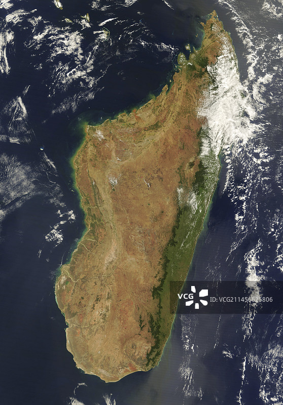马达加斯加卫星图像图片素材