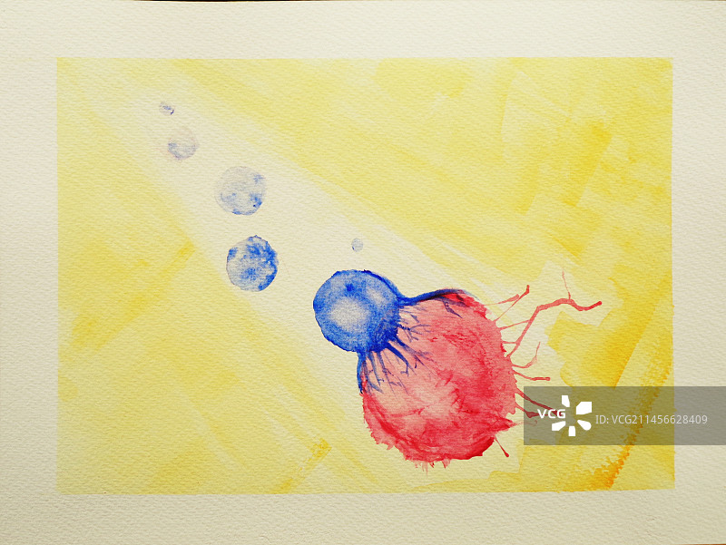 T细胞攻击癌细胞插图图片素材