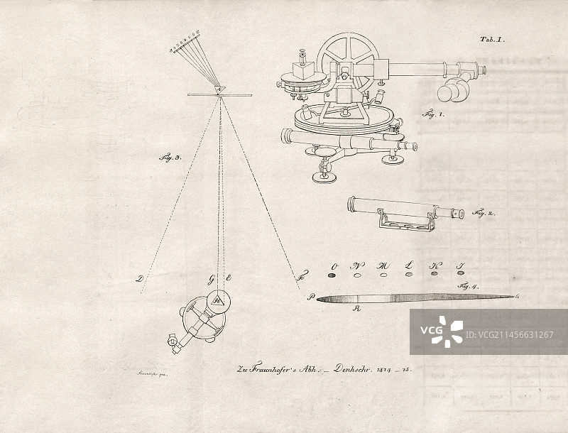 夫琅和费吸收线设备示意图图片素材