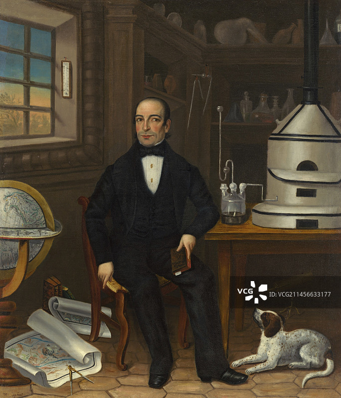 19世纪的科学家插图图片素材