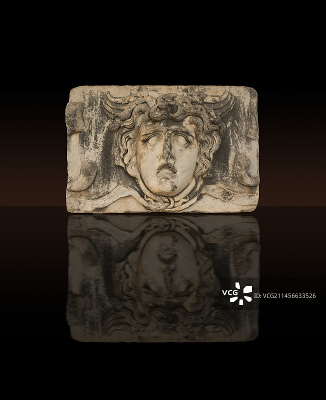 狄迪玛的美杜莎大理石雕塑图片素材