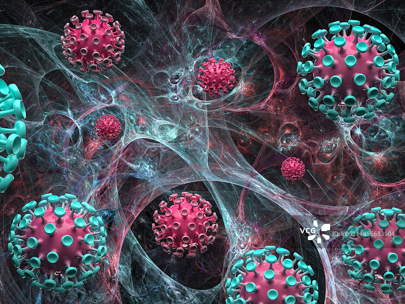 病毒衣壳场景插图图片素材