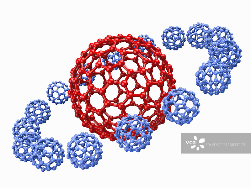 巴克球分子结构图图片素材