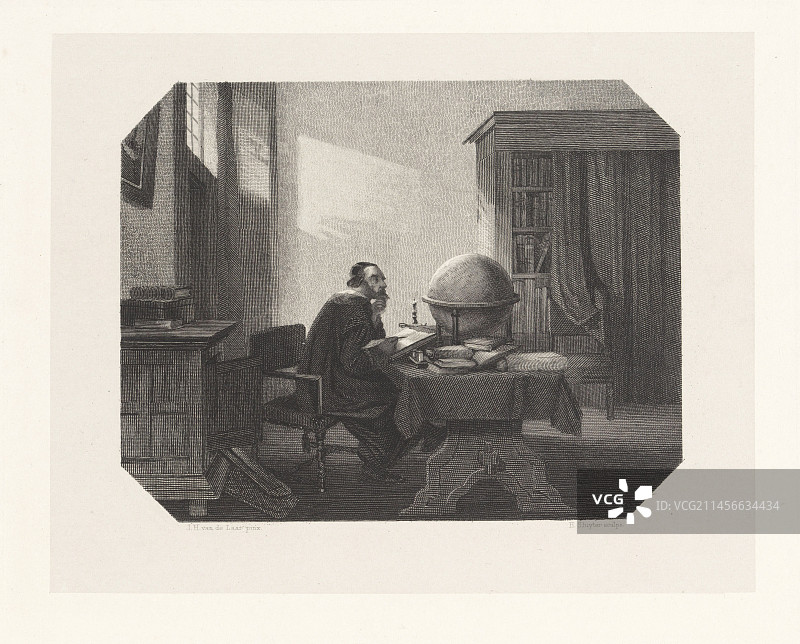 阿德里安·梅蒂乌斯：19世纪荷兰天文学家插图图片素材