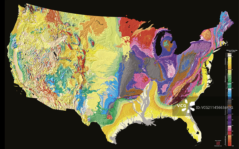 美国地质图图片素材