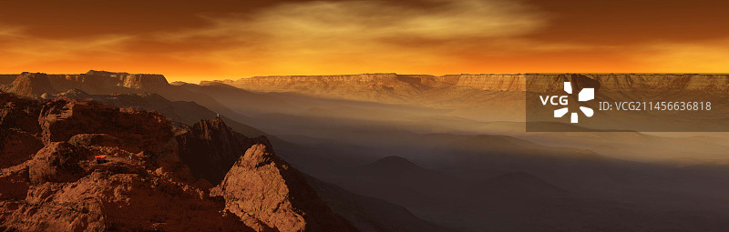 火星水手号峡谷插图图片素材