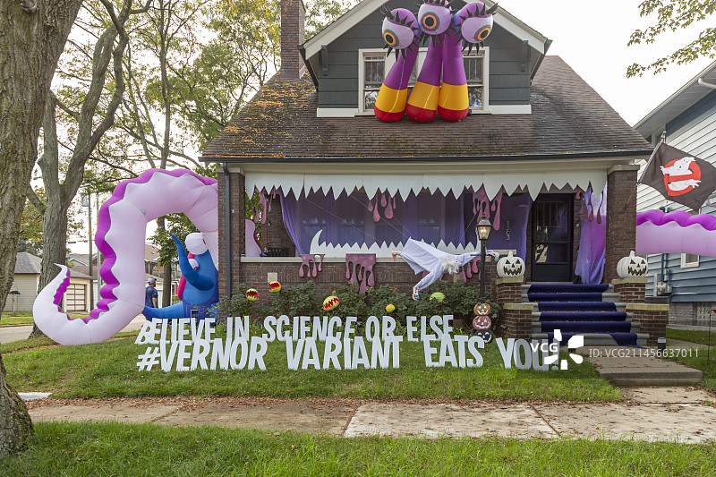 新冠疫情万圣节装饰图片素材