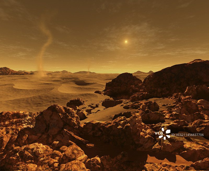 火星沙漠插画图片素材