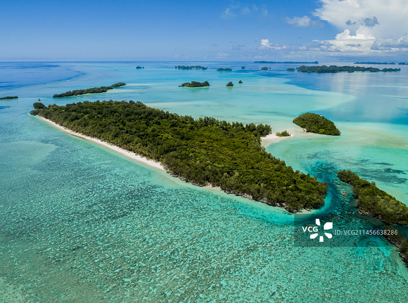 帕劳岩石群岛鸟瞰图图片素材