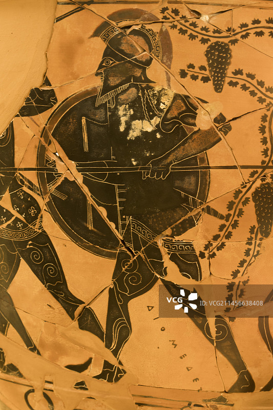 狄俄墨得斯黑色人物画图片素材