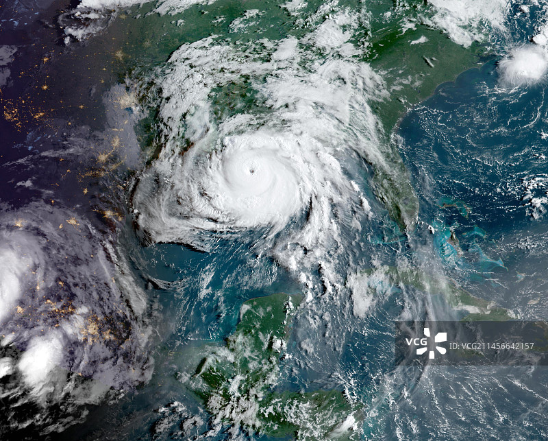 艾达飓风卫星图像图片素材