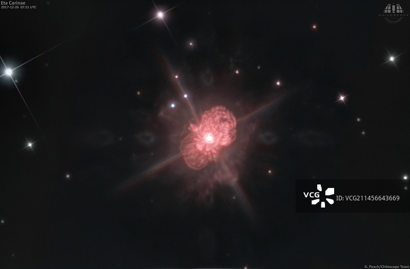 海山二星和船底座星云图片素材