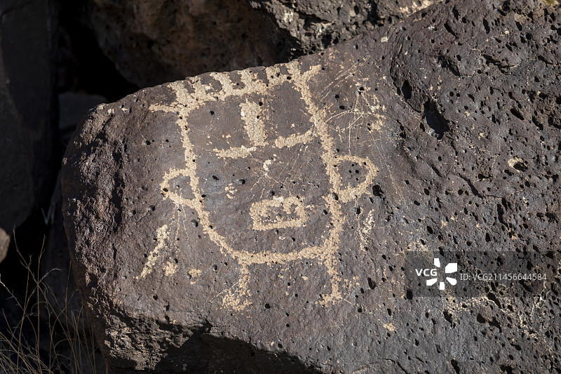 美国新墨西哥州岩画国家纪念碑图片素材