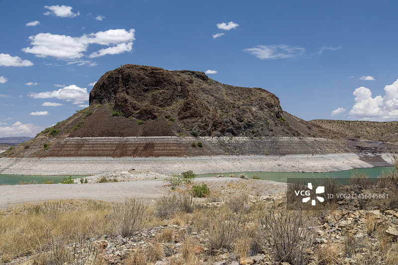 美国新墨西哥州象山水库的干旱图片素材