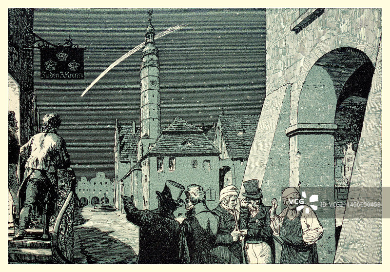 1811年大彗星插图图片素材