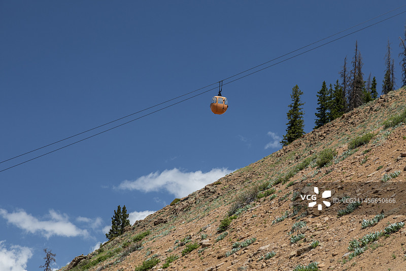 美国科罗拉多州君主山脊观光缆车图片素材