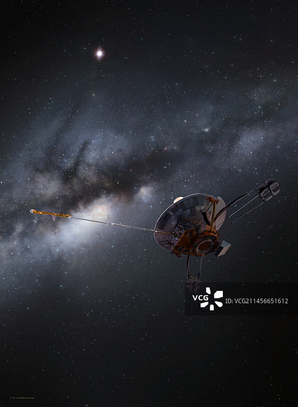 先锋者10号太空探测器离开太阳系图片素材