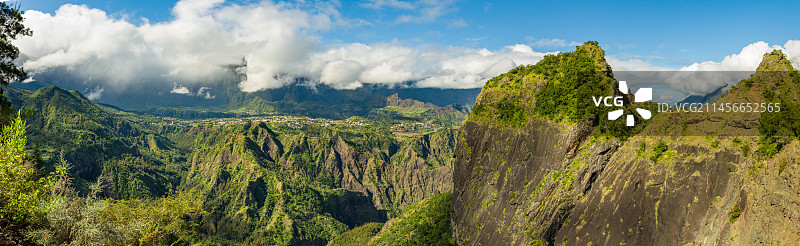 锡拉奥斯冰斗，锡拉奥斯，留尼汪岛，法国图片素材