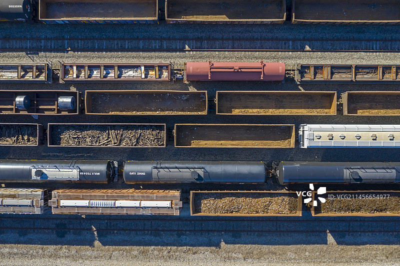 美国密歇根州的铁路货场图片素材