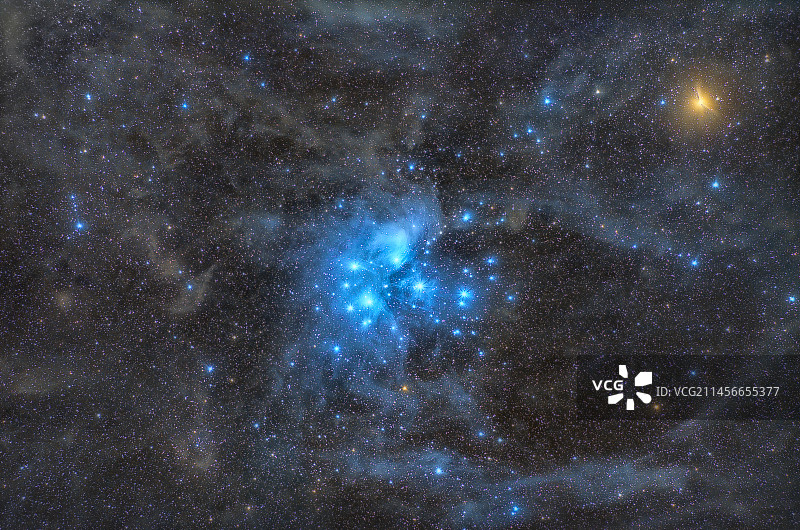 火星和昴星团图片素材