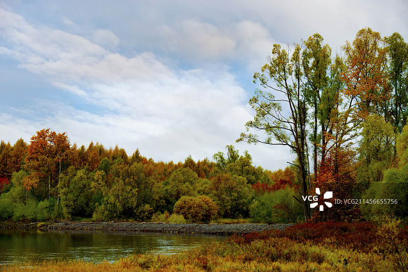 根河秋色图片素材