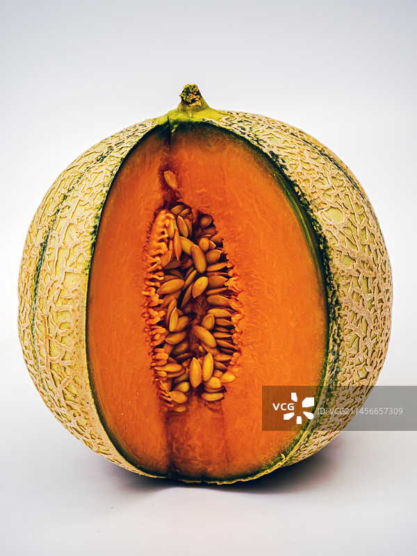 露出籽的哈密瓜图片素材