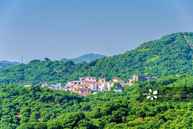 中国广东茂名高州红荔阁远眺风光图片素材